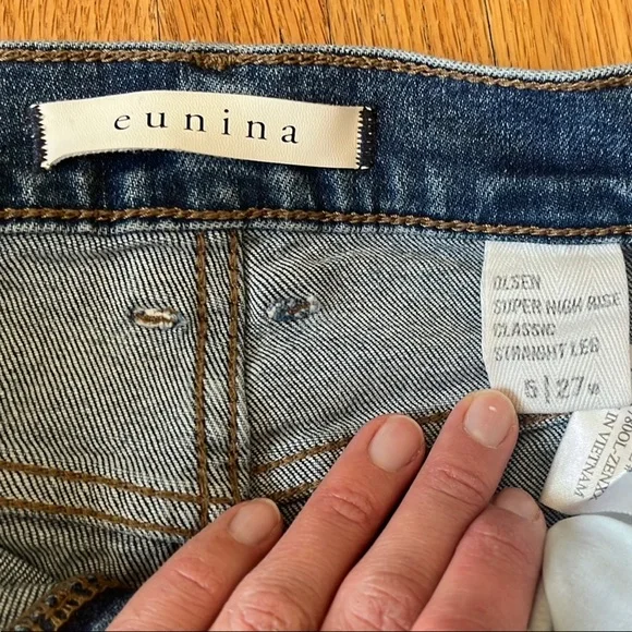 Women’s Blue Distressed Jeans - Picture 2 of 4